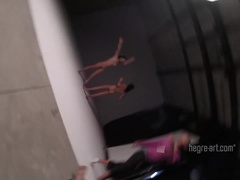 Schwarz, Flexibel, Nippel, Zierlich, Rasiert, Titten