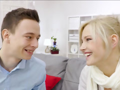 Blondie Zazie Skymm enjoys anal sex with her boyfriend