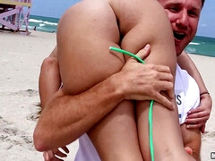 Любители, Язык в попке, Пляж, Брюнетки, Вчетвером, На природе, Крошечные, Порка