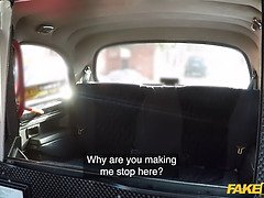 Faux taxi Freya Dee has her pussy banged in a violated taxi