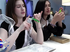 Семяизвержение, Секс без цензуры, От первого лица, Русские, Школьница, Учитель, Втроем, Сиськи