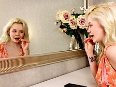 18 jahre, Blondine, Frau, Masturbation, Muschi, Rasiert, Solo, Vibrator