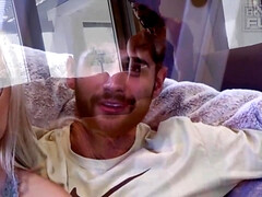 Humungous Breast 18yo guiltless platinum-blonde takes school freshmen man rod