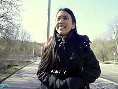 Aziatisch, Pijpbeurt, Bruinharig, Diep in de keel, Hondjeshouding, Geld, Orgasme, Gezichtspunt