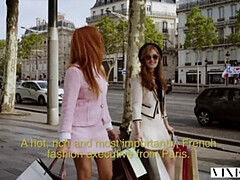 Sucer une bite, Tir de sperme, Embrassement, Lesbienne, Léchez, Chatte, Rousse roux, Chevaucher