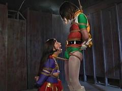 Asiatique, Nana, Sucer une bite, Bondage, Fétiche, Bâillonner, Japonaise, Rétro ancien