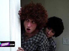 MomSwap - Gorgeous Big Titted Milfs Help Their Spoiled Stepsons To Get Along With Each Other