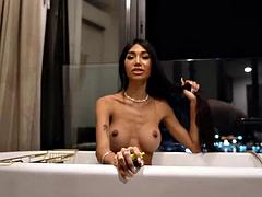 Leie, Asiatisch, Schönheit, Blasen, Transfrau