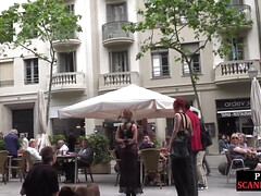 Mignonne, Gorge profonde, Talons, Orgasme, De plein air, Public, Chatte, Tatouage