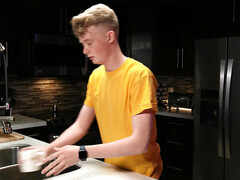 Amerikaans, Grote kont, Grote mammen, Blond, Lul, Kut duiken, Verassing, String