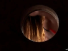 Enthousiasteling, Sperma shot, Sperma in gezicht, Muurgat, Hardcore, Latex, Masturbatie, Tieten likken