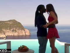 69, Noire, Brunette brune, Éjaculer dans la bouche, Queue, Faciale, Interracial, Chevaucher