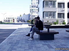 18 ans, Blonde, Couple, Tir de sperme, Doigter, Petite amie, Chevaucher, Rasée