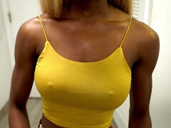 Gros seins, Sucer une bite, Éjaculation interne, En levrette, Noir ébène, Hd, Interracial, Soeurs