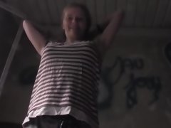 Teenage blonde is masturbating and will suck her boyfriend off