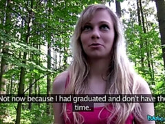 Blonde student fucks a stranger for cash