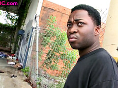 Picked up black thug gets doggystyled outdoor by white guy