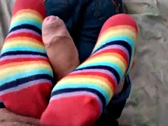 Sperma shot, Voeten fetish, Tiener