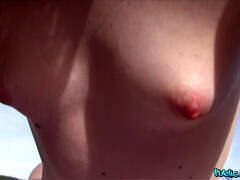 Checa, Dinero, Tetas naturales, Al aire libre, Pov, Realidad, Pelirrojo, Tetas