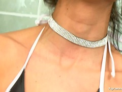 Sperma shot, Vrouw, Dominante vrouw, Handschoenen, Handbeurt, Hardcore, Meesteres, Natuurlijk