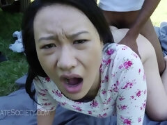 Kont, Zwart, Pijpbeurt, Auto, Sperma shot, Lul, Interraciaal, Buiten