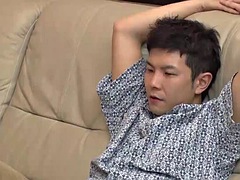 Asiático, Chica, Tetas grandes, Mamada, Maduro