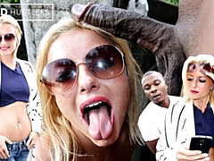 Amateur, Noire, Collège université, Queue, Interracial, Public, Cheveux courts, Suçant