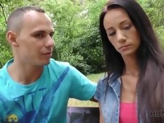 Blasen, Paar, Gehörnter ehemann, Hd, Geld, Im freien, Pov, Öffentlich