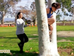 Lil humpers - Busty Ginger Lauren Phillips Dominates pervy petite pair - Sheena ryder