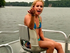 Fun on boat with my STEP sister - Dark Haired Lady