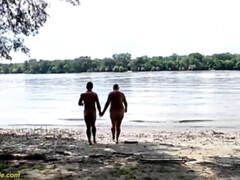 stepson fucks mom on public beach