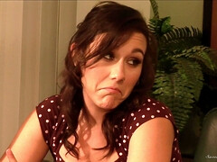 Lesbian Office Seductions: Amateur Reality Scene with Brunette Sinn Sage