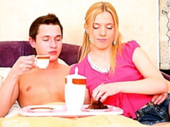 Dormitorio, Culo grande, Verga grande, Rubia, Mamada, Estilo perrito, Adolescente, Tetas