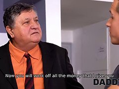 Bimbo girl mailed into sex with bfs rich daddy