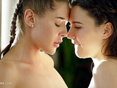 Kont, Kont, Vingeren, Lesbisch, Likken, Natuurlijke tieten, Kut duiken, Strippen