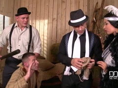 Anal, Double pénétration, Branlette thaïlandaise, Talons, Orgasme, Collant, Chatte, Plan cul à trois