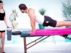 Grosser schwanz, Blasen, Braunhaarige, Hundestellung, Massage, Natürlichen titten, Jungendliche (18+), Titten