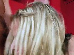 Nana, Blonde, Sucer une bite, Bukkaké, Allemand, Hard, Adolescente, Nénés