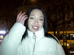 Enthousiasteling, Grote lul, Lul, Duits, Openbaar, Mager, Zuigen, Tieten likken