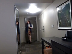 Monster tits on slutty redhead grandma - solo teasing