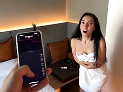 Hot StepMom Eva Keks Shares Hotel Bed - Blowjob, Doggystyle & Cum Swallow