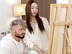 Asiatique, Cul, Grosse bite, Sucer une bite, En levrette, Petite femme, Maigrichonne, Adolescente