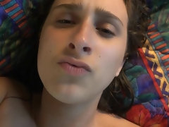 Leie, In den arsch, Arsch, Grosse titten, Blasen, Braunhaarige, Freundin, Muschi