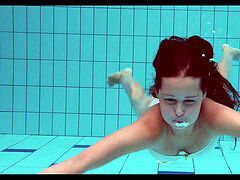 18, 浴室, ビーチ, ビキニ, プール, 赤毛, ティーン, 水中