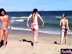 Crazy petite teens fucked by a horny friends huge cock