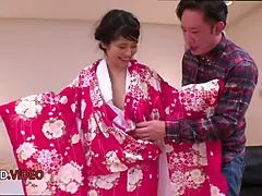 Seductive Asian Wife Gets Fucked Hard After Hot Kimono Blowjob