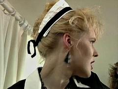 Blondine, Blasen, Britisch, Spermaladung, Handjob, Reif, Milf, Vintage