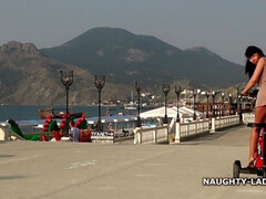 Strand, Fetisj, Moeder die ik wil neuken, Naakt, Natuurlijke tieten, Buiten, Openbaar, Russisch