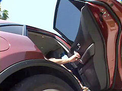 In den arsch, Bad, Grosser arsch, Braunhaarige, Auto, Muschi