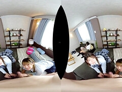 Grote mammen, Rondborstig, Sperma, Groep, Japaans, Gezichtspunt, Trio, Tieten likken